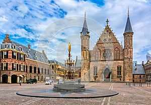 Hall of the Knights (Ridderzaal) in courtyard of Binnenhof (Dutch parliament), the Hague, Netherlands