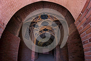 The hall in Kukeldash madrasah in Bukhara city, Uzbekistan photo