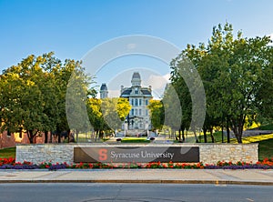 The Hall of Languages, built in 1873, was the first building built on the Syracuse University Campus
