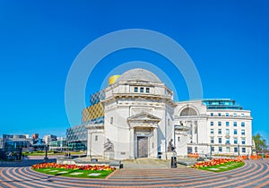 Hall of Memory, Library of Birmingham and Baskerville house, England