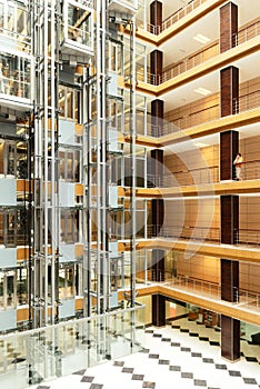 Hall in modern office building