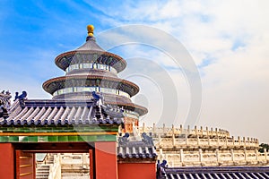 Hall of Prayer for Good Harvests with entrance gate in the foreg