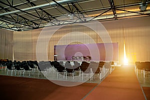 Hall for press conferences, speeches and presentations