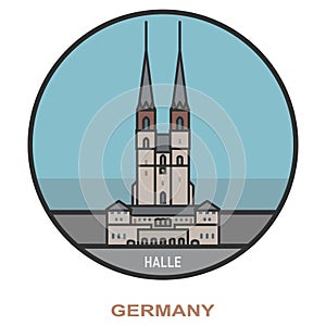 Halle. Cities and towns in Germany