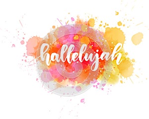 Hallelujah lettering background