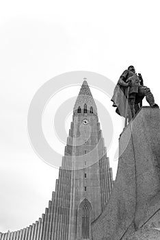 Hallgrimskirkja Church Leif Ericson Statue, Reykjavik