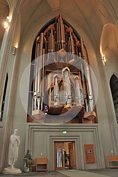 Hallgrimskirkja Church Organ, Reykjavik, Iceland photo