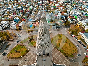 Hallgrimskirkja Church in Reykjavik.