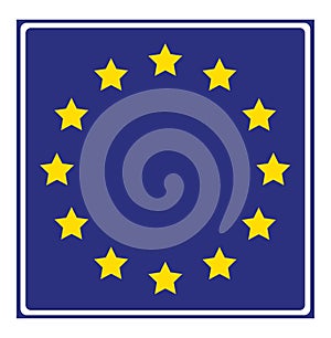 The hallmark of the European Union. Vector graphics photo
