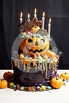 Hallooween cake, gost ana spider design