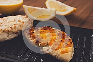 Halloumi roasted on grill cypriot cheese on wood