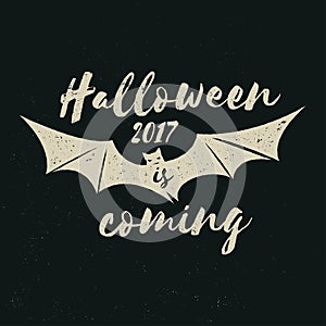 Halloween 2017 is coming. Vector illustration.