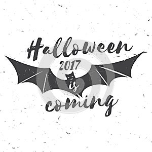 Halloween 2017 is coming. Vector illustration.