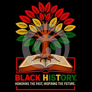 Black History Month Honoring the Past Inspiring the Future African Heritage Roots Tree Design