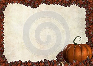 Halloween autumn frame border with leaves