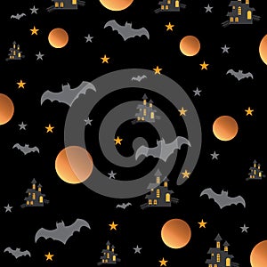 Halloween background with bats