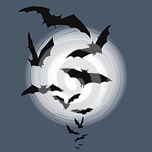Halloween background - bats