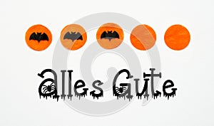 Halloween Background With Bats And Text Alles Gute