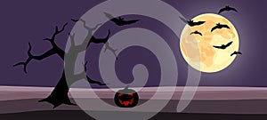 Halloween background cartoon vector illustration