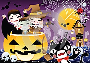 halloween background design. Vector illustration decorative design