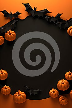 Halloween background frame border design poster
