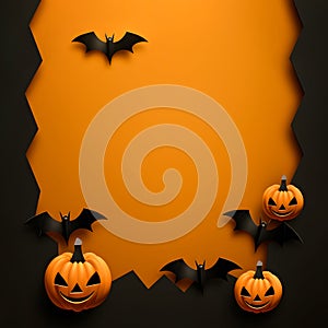 Halloween background frame poster border design