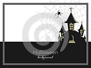 Halloween background with Haunted House