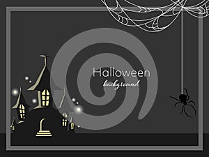 Halloween background with Haunted House