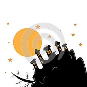 Halloween background with moon