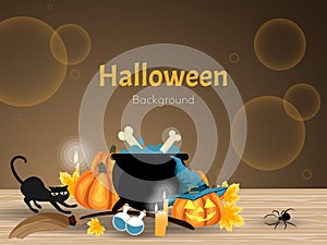 Halloween background with Halloween pumpkins.