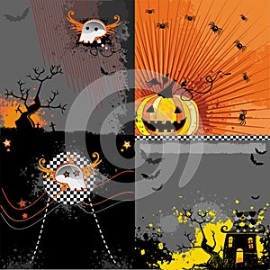 Halloween backgrounds set