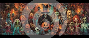 Halloween Banner promo sale illustration of a halloween