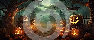 Halloween Banner promo sale illustration of a halloween