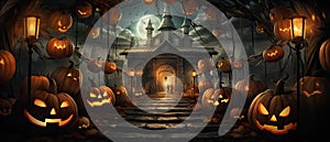 Halloween Banner promo sale illustration of a halloween