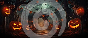 Halloween Banner promo sale illustration of a halloween