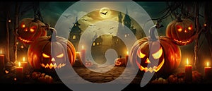 Halloween Banner promo sale illustration of a halloween