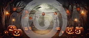 Halloween Banner promo sale illustration of a halloween