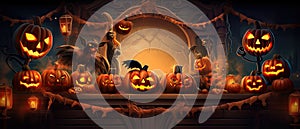 Halloween Banner promo sale illustration of a halloween