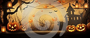 Halloween Banner promo sale illustration of a halloween