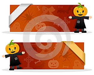 Halloween Banners with Scarecrow