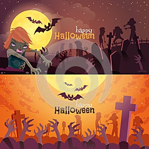 Halloween Banners Set