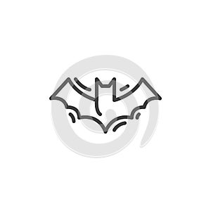 Halloween bat line icon photo