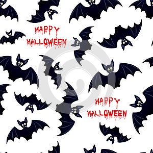 Halloween bat - seamless background