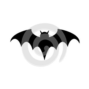 Halloween bat silhouette flat icon vector for your web site design, logo, app, UI. illustration, EPS10.