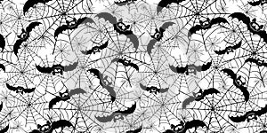 Halloween bats ans spiderweb repeat pattern.