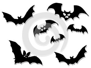 Halloween bats flying