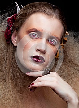 Halloween Beauty woman makeup