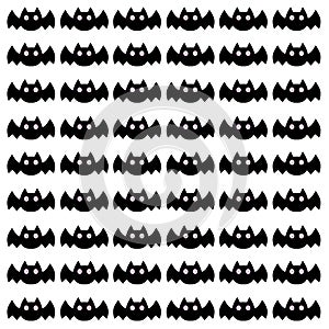 Halloween Black Bats Pattern Texture Background