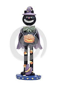 Halloween black cat figurine