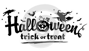 Halloween black and white label